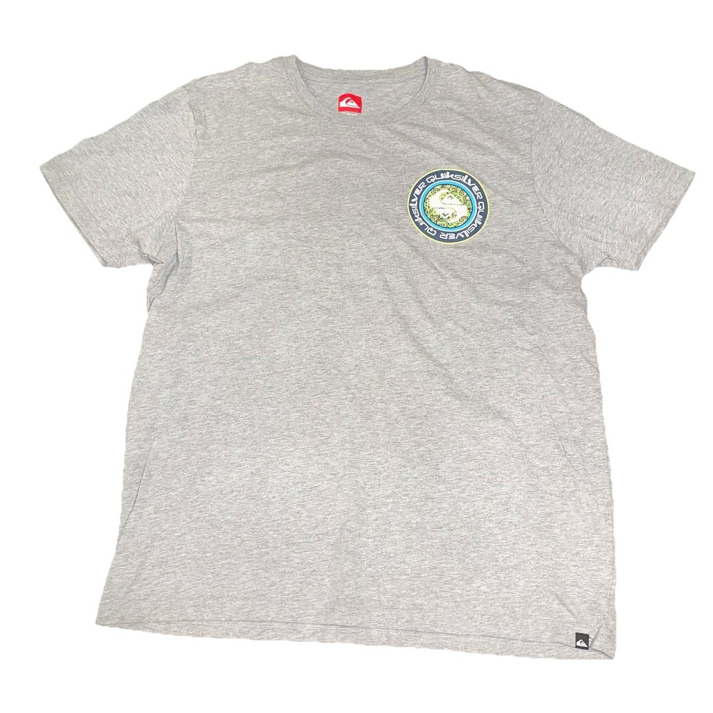 Quiksilver Men's Graphic Print Tee T-Shirt  Color Gray Size XL